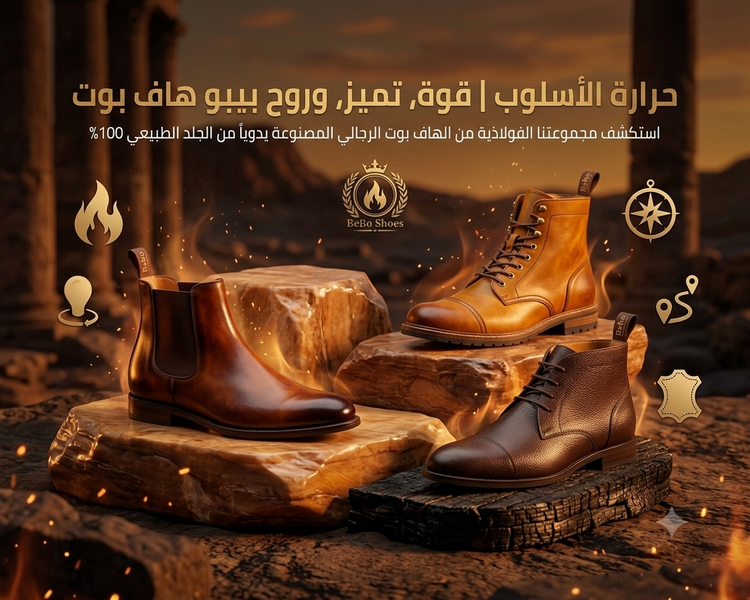 مجموعة واسعة من الاحذيه الهاف بوت للرجالى لجميع المناسبات