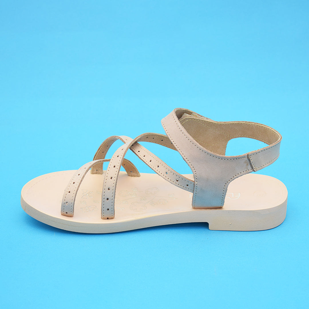 صندل جلد طبيعي بناتي - كود 39654